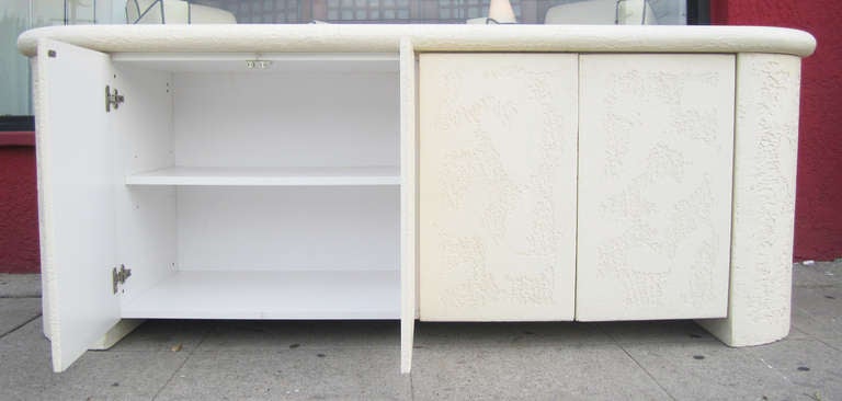 American Faux Stone Textured Credenza