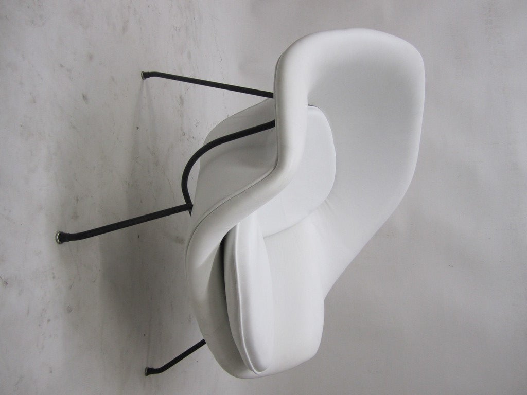 Leather Womb Chair and Ottoman by Eero Saarinen for Knoll