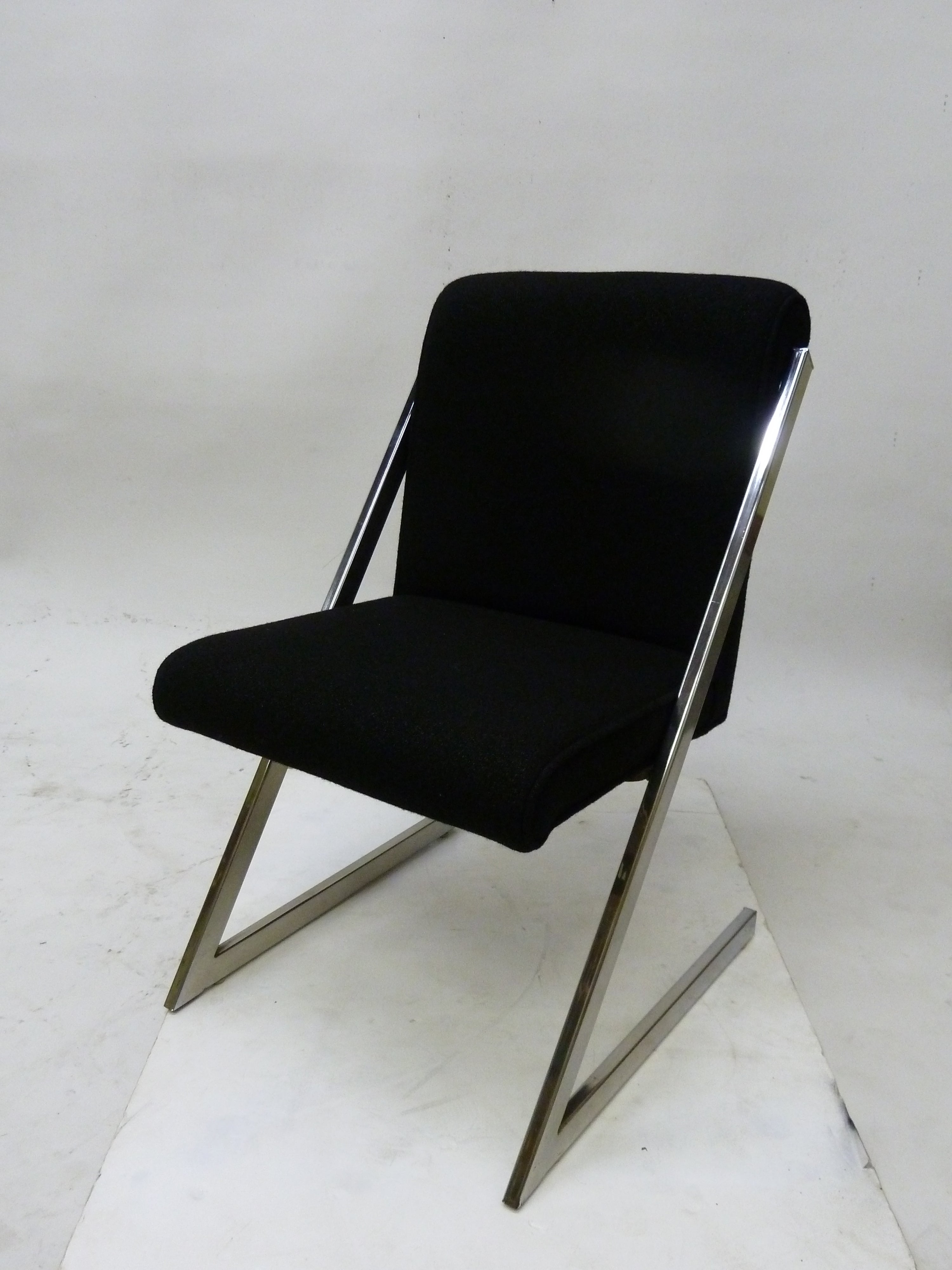 "Z" Chairs in the Manner of Milo Baughman, Set of Four