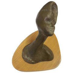 Vintage Cast Bronze Sculpture by Laura Ballis