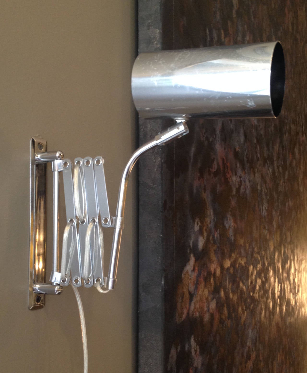 20th Century Industrial Style Koch and Lowy Accordion Sconce