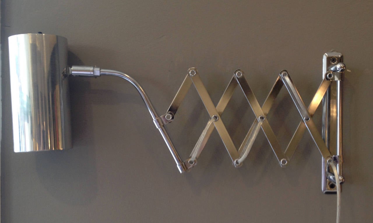 Industrial Style Koch and Lowy Accordion Sconce 1