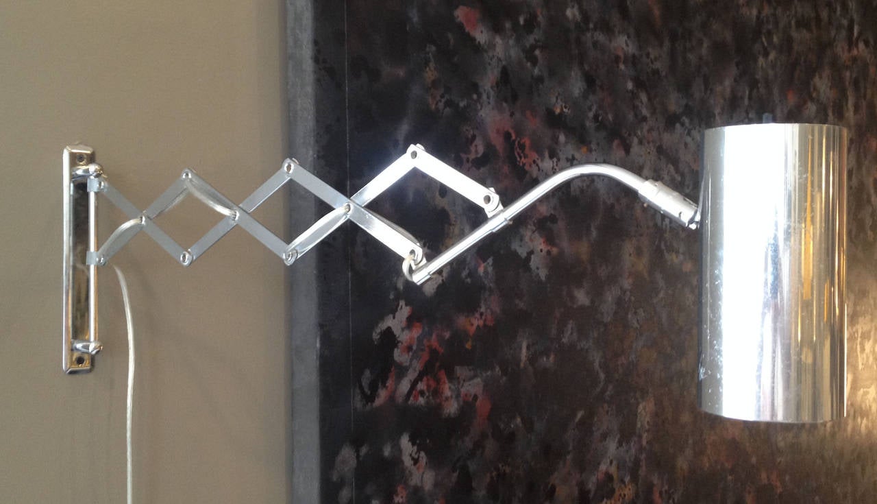 Industrial Style Koch and Lowy Accordion Sconce 2