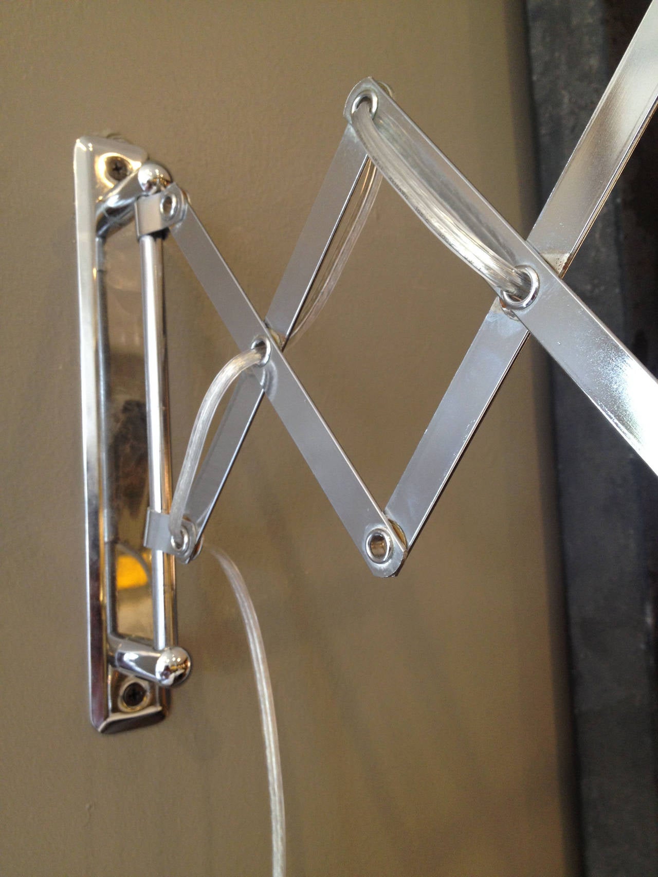 Industrial Style Koch and Lowy Accordion Sconce 4