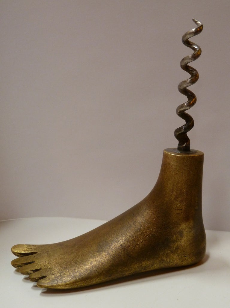 Mid-Century Modern Austrian Mid-Century Foot-shaped Corkscrew by Carl Aubock