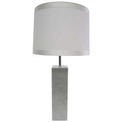 Architectonic Marble Table Lamp Attributed to Von Nessen