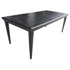 Elegant Amber Cerused Dining Table by Paul Frankl 2
