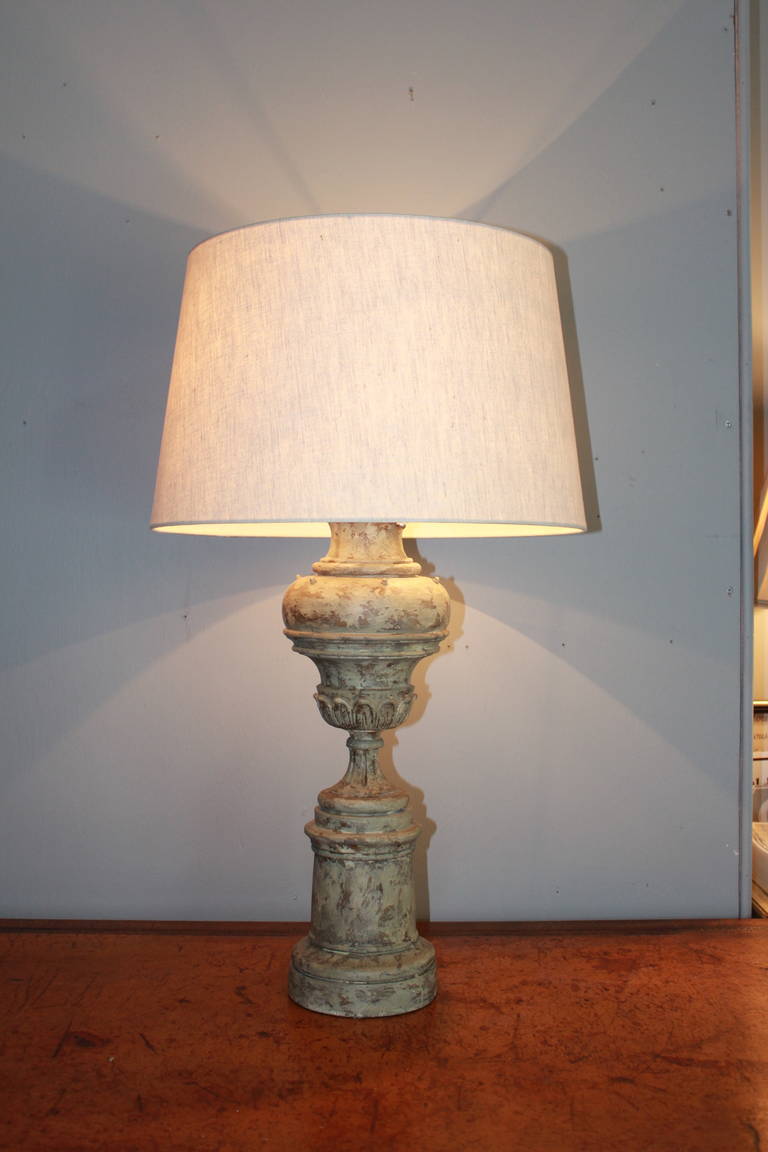 Carved Balluster Lamp
