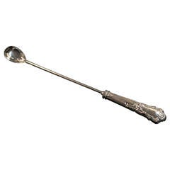 19th Century Sterling Silver Cocktail Mixing Spoon, England