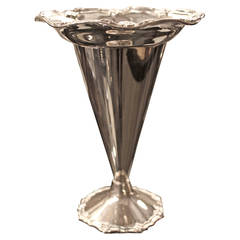 1920s Perfect Silver Plated English Bouquet Vase