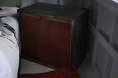 Acid Washed 1990s Metal Wrapped Beechwood Chest of Drawers, Belgium