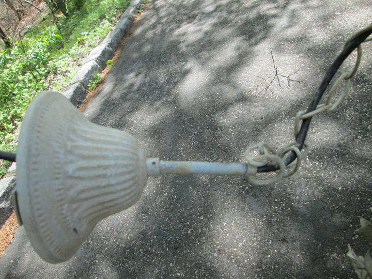20th Century Belgian Painted Tole Chandelier For Sale