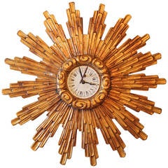 Antique Sunburst Clock