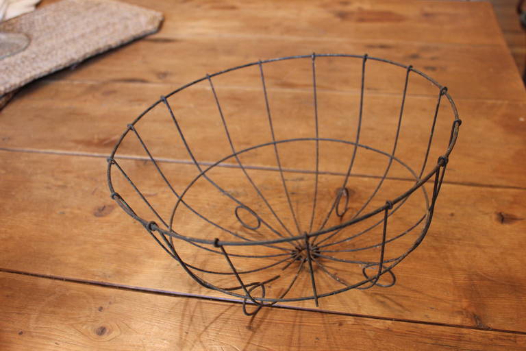 French Belgian Wire Basket For Sale