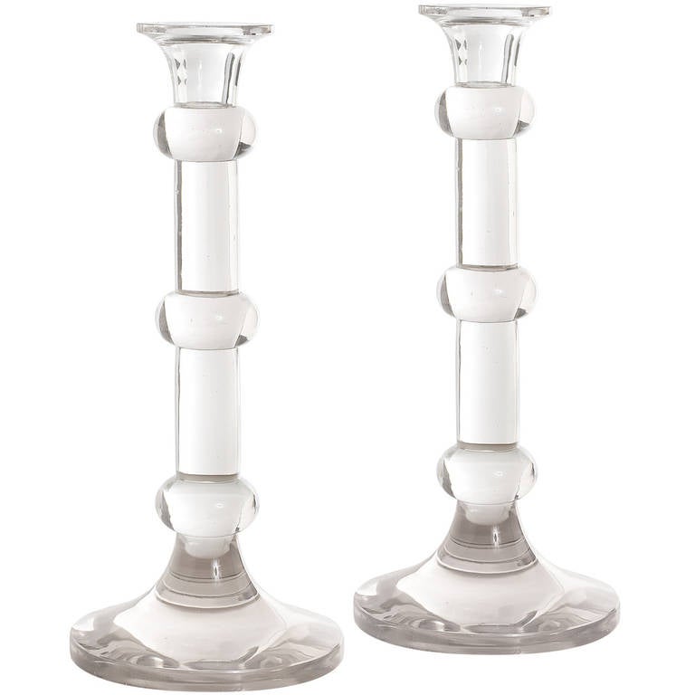 Pair of Moderne Candlesticks For Sale at 1stdibs
