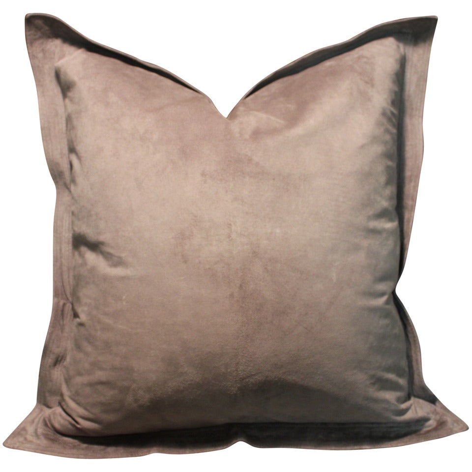 Smoke Suede Pillow For Sale