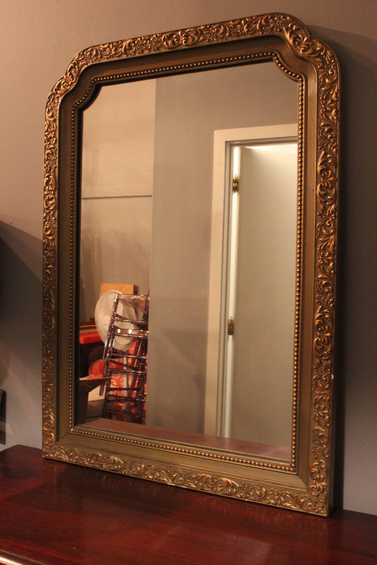 Gold Carved Polychrome Mirror