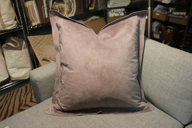 Smoke Suede Pillow, top grade down blend fill, extreme comfort and quality