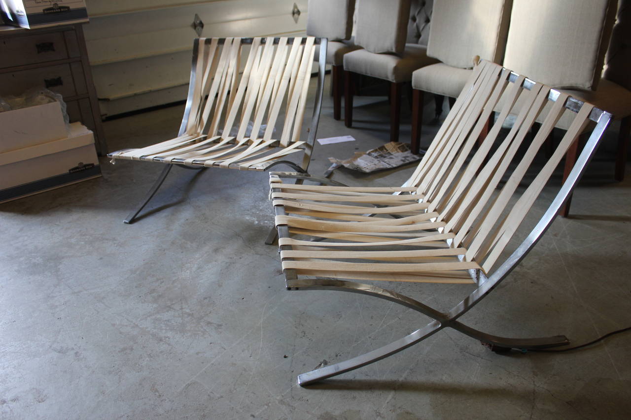 Barcelona Chair Frames In Good Condition For Sale In Southampton, NY