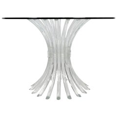 Lucite Sheaf form Dining Table