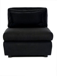 Chic Pair of Oversized Slipper Chairs by John Mascheroni for Bloomingdales