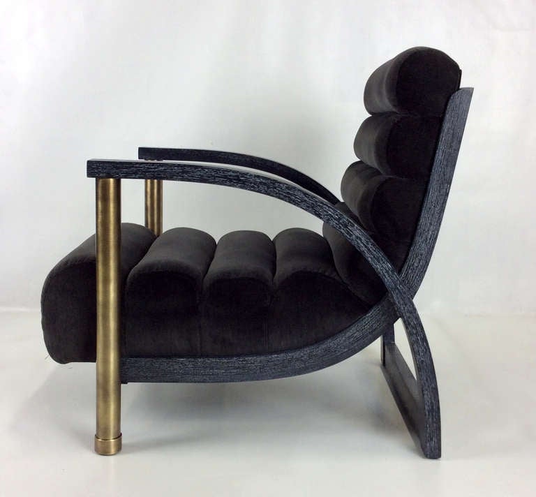 Modern Rare Pair of Jay Spectre Eclipse Lounge Chairs
