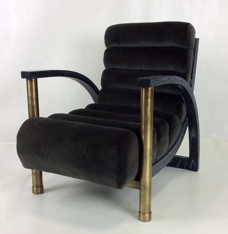 American Rare Pair of Jay Spectre Eclipse Lounge Chairs