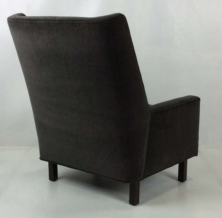Upholstery Lounge Chair and Ottoman by Harvey Probber