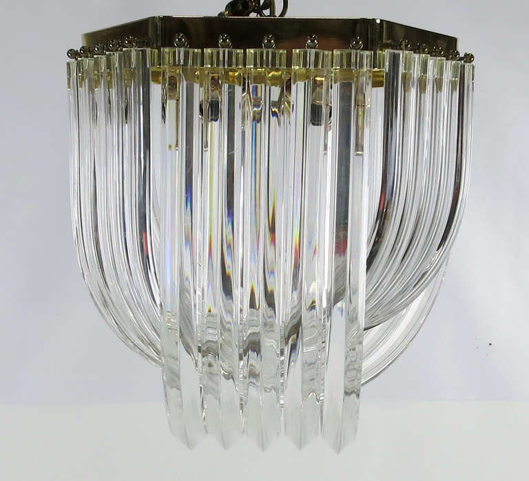 Murano style Lucite Chandelier consisting of 15 