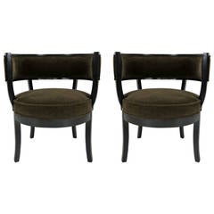 Pair of 1940s Barrel Chairs 2