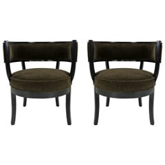 Pair of 1940s Barrel Chairs