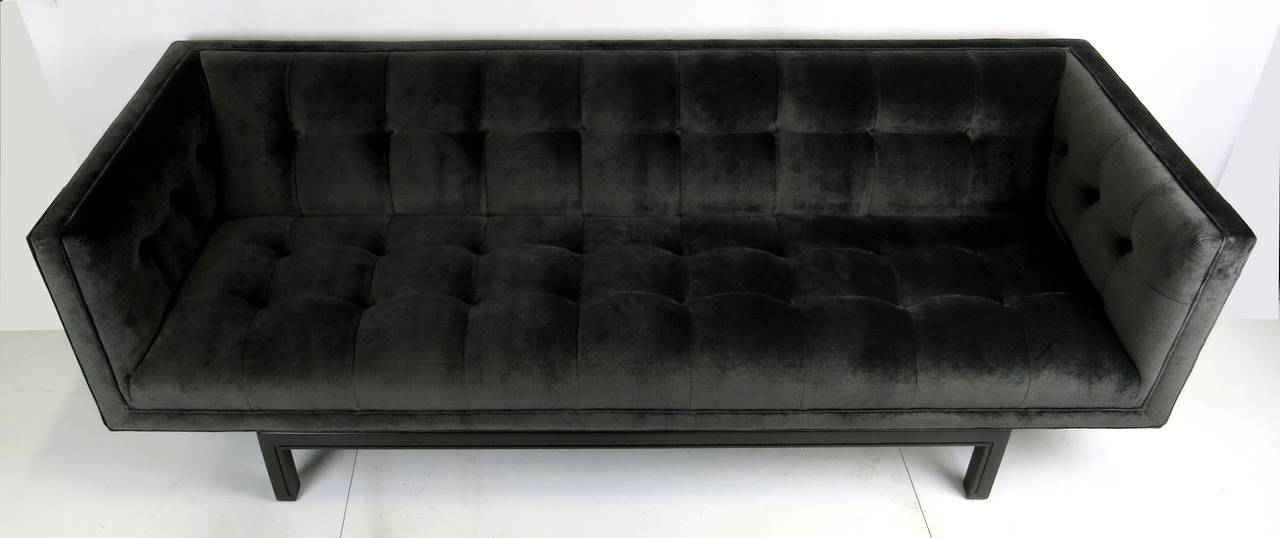 Modern Tufted Velvet Tuxedo Sofa