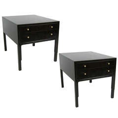Pair of Janus Collection End Tables by John Stuart