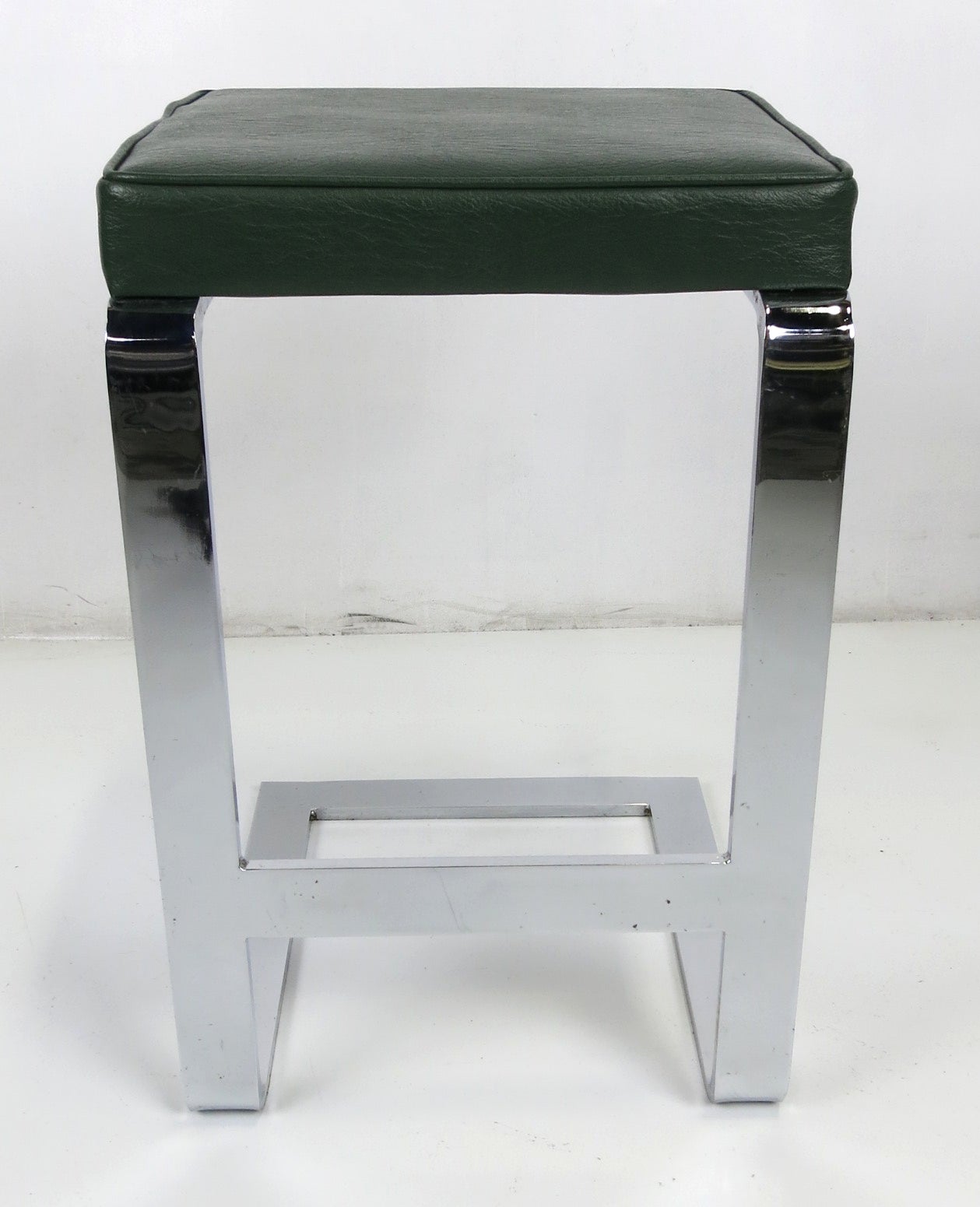 Modern Set of Four Chrome Counter Stools by Pace