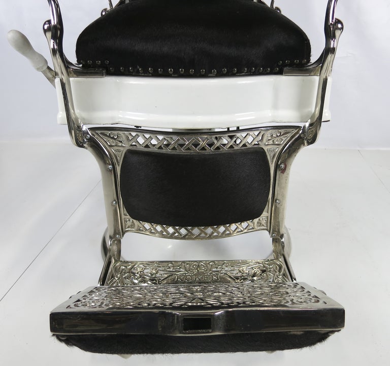 Plated Extraordinary Barber's Chair by Ernest Koken