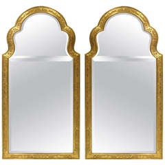 Pair of Gilt Italian Cartouche form Mirrors