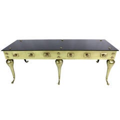 Victorian Style Brass and Glass Coffee Table 6