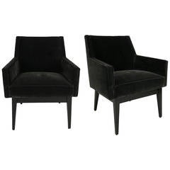 Pair of Walnut Lounge Chairs by Stow Davis 6