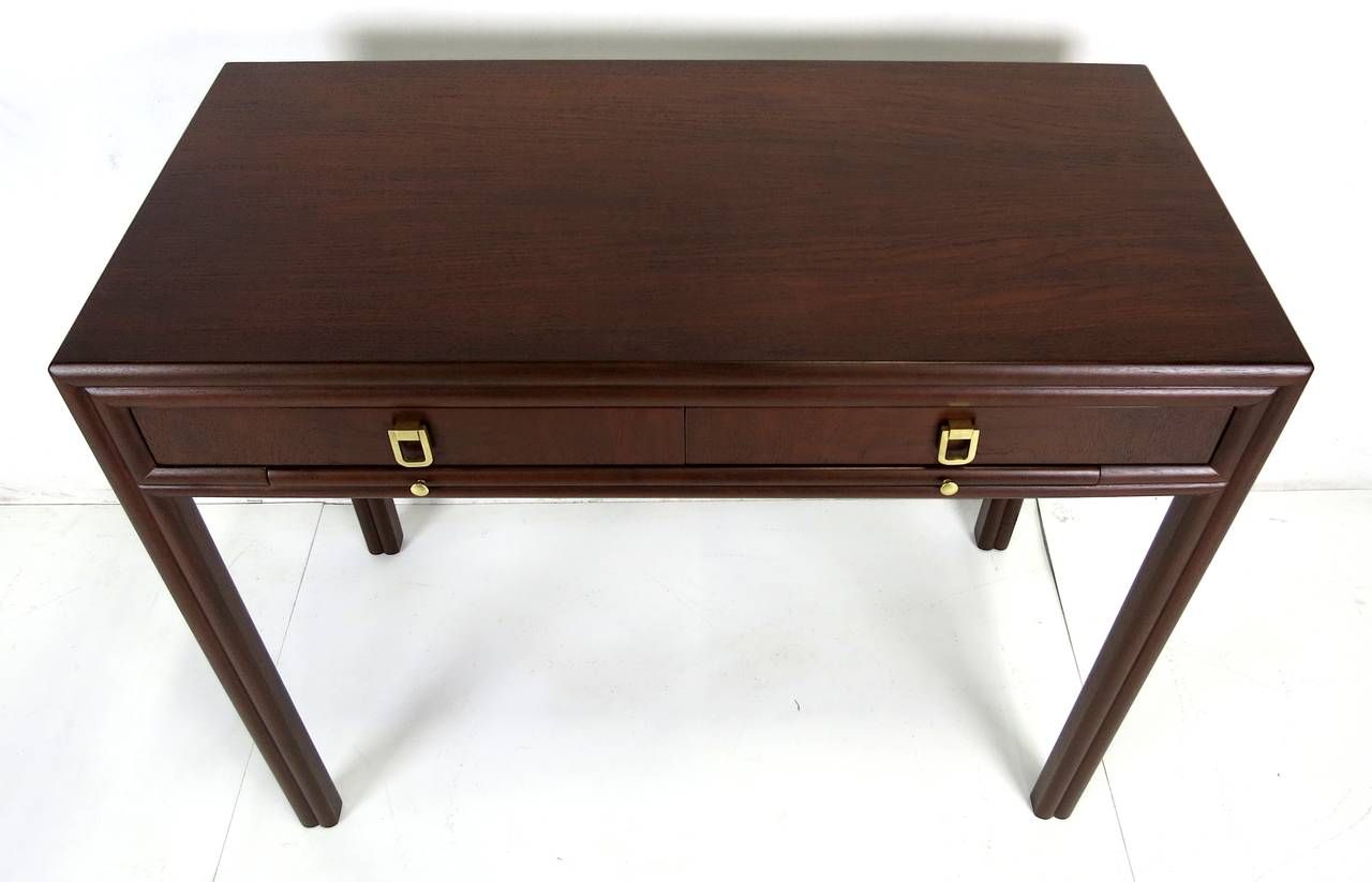 American Pair of Mahogany Consoles or Servers by Johan Tapp