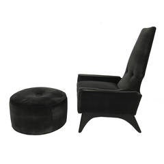 Futurist Modern Lounge Chair and Ottoman by Adrian Pearsall for Craft Associates