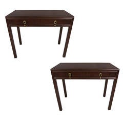 Pair of Mahogany Consoles or Servers by Johan Tapp 8