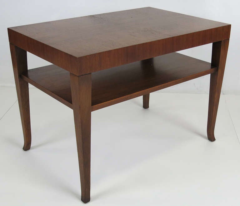 Modern Pair of Walnut Side Table by T.H. Robsjohn-Gibbings