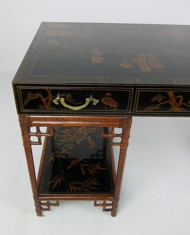 Late 20th Century Fine Chinoiserie Writing Desk