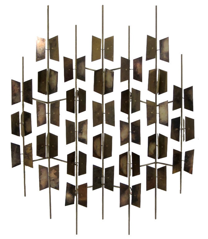 Abstract Brass Wall Sculpture by C. Jere at 1stDibs