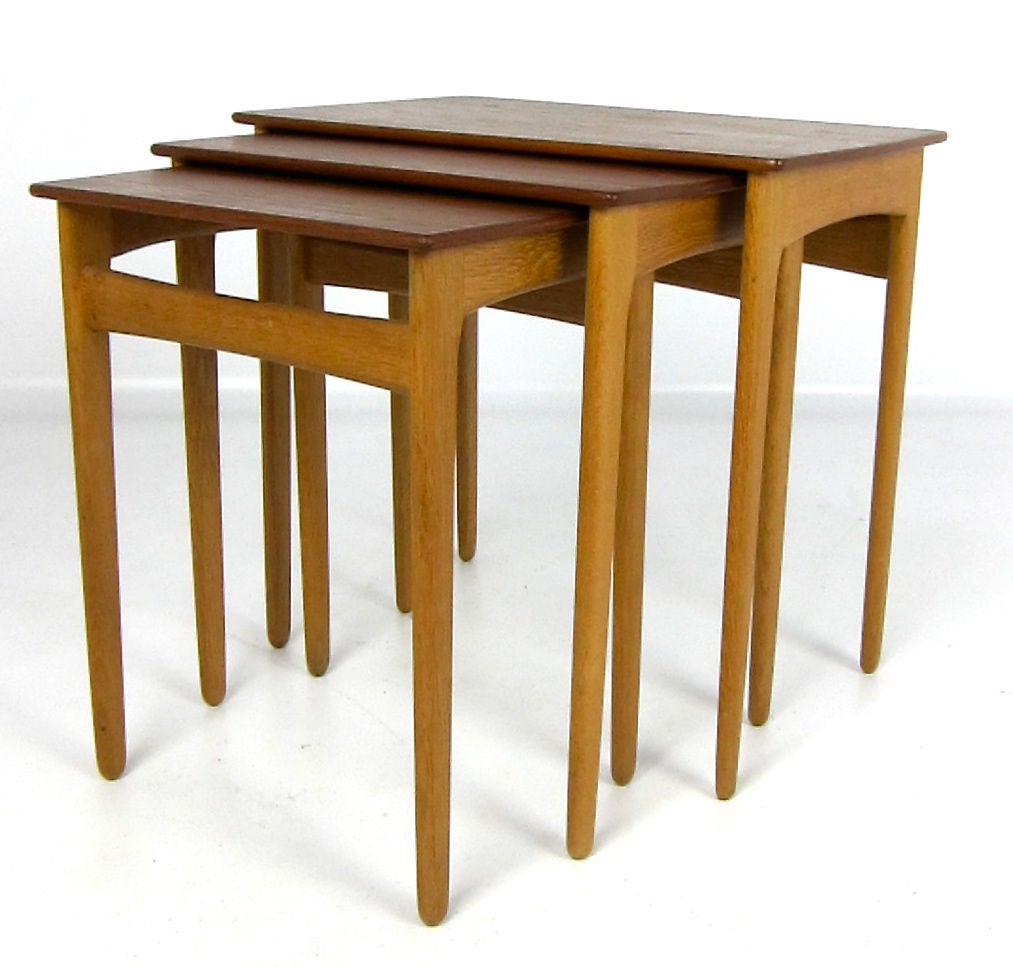 Danish Set of Teak Nesting Tables by Svend Madsen