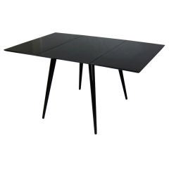 Black Lacquer Dropleaf Dining Table by Paul McCobb