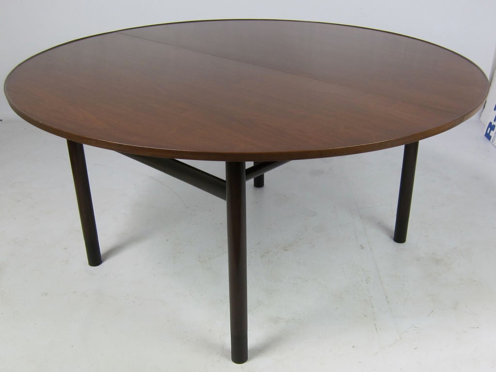 Large Walnut Extension Dining Table by Edward Wormley for Dunbar