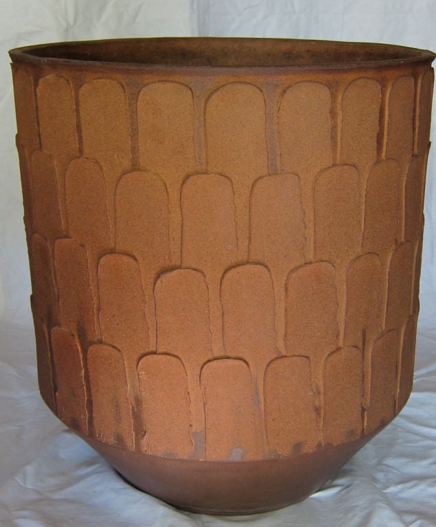 Huge pair of Earthenware Planters by David Cressey for Architectural Pottery - Pro/Artisan collection.