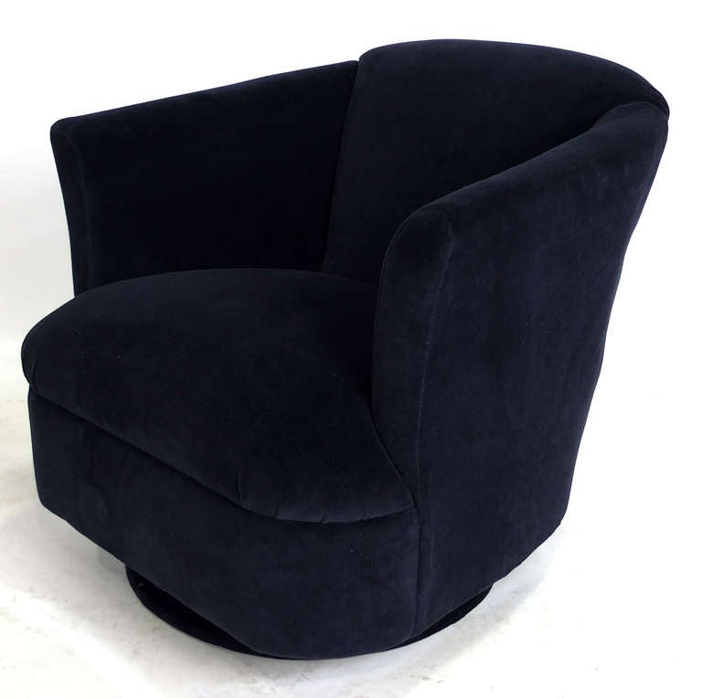 navy blue swivel chair