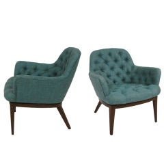 Rare Pair of Lounge Chairs by Finn Juhl for Baker